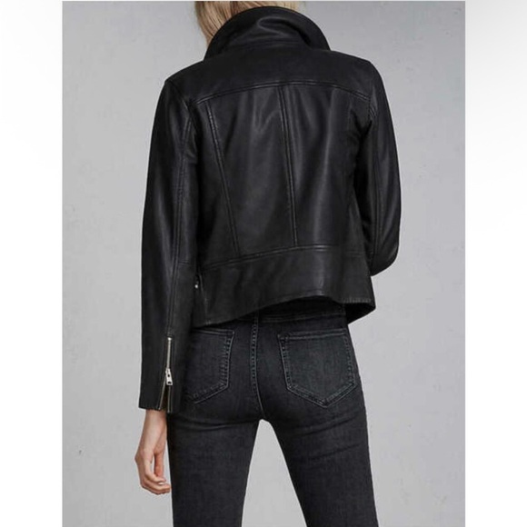 AllSaints Bales Biker Jacket in Black, Size 2 - Picture 2 of 15
